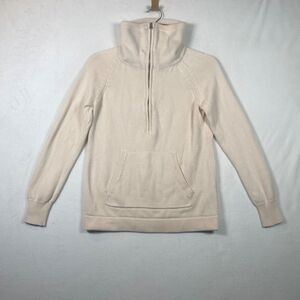 Lauren Jeans Co. Ralph Lauren Women’s Small 1/2 Zip Mock Neck Sweater Cream